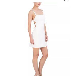 BCBGMAXAZRIA Little White Dress size 2 bows cutouts